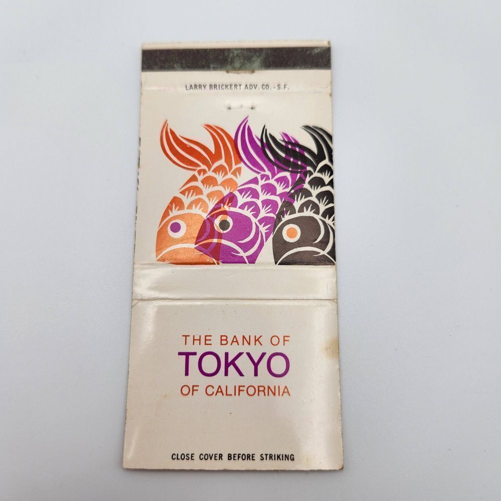 Vintage Matchbook Bank Of Tokyo 1950s 60s Fish Collectible Ephemera